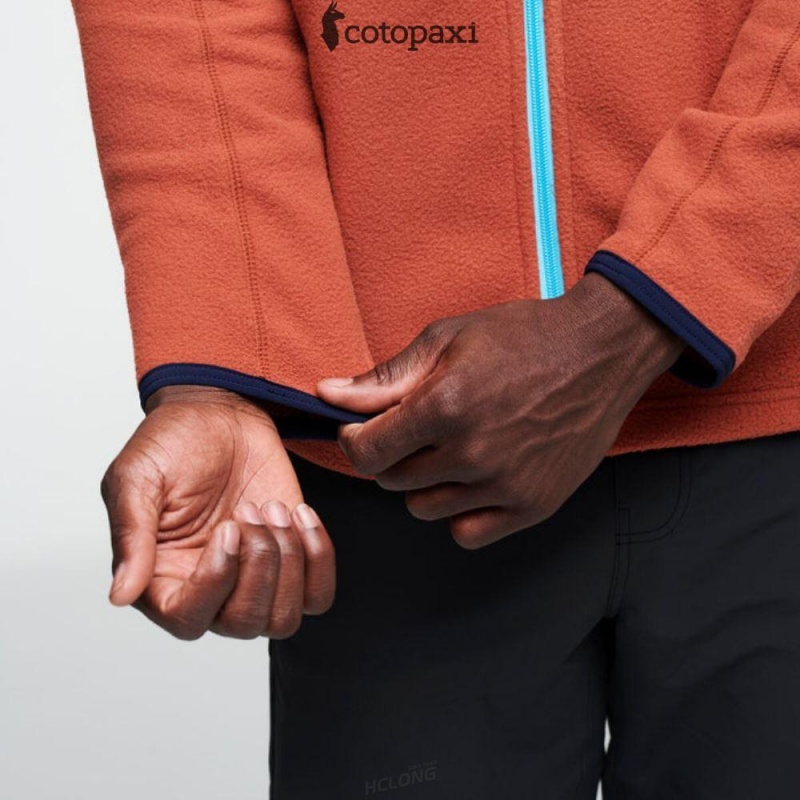 Cotopaxi Abrazo Hooded Full-Zip Fleece Jacket Maritime/Spice | LK24-U5-LA