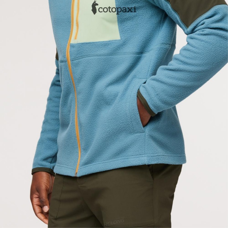 Cotopaxi Abrazo Hooded Full-Zip Fleece Jacket Woods/Blue Spruce | WO79-H6-SA