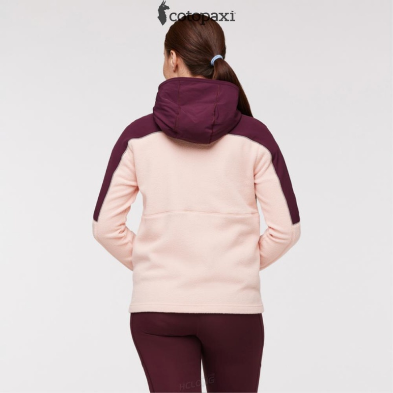 Cotopaxi Abrazo Hooded Full-Zip Fleece Jacket Wine/Rosewood | YK89-M9-XX