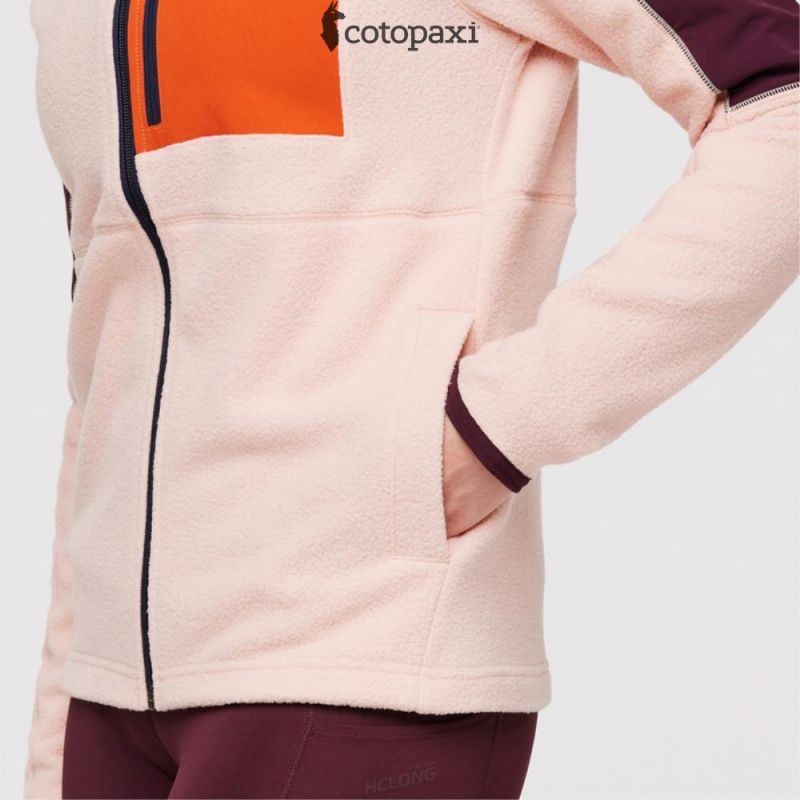 Cotopaxi Abrazo Hooded Full-Zip Fleece Jacket Wine/Rosewood | YK89-M9-XX