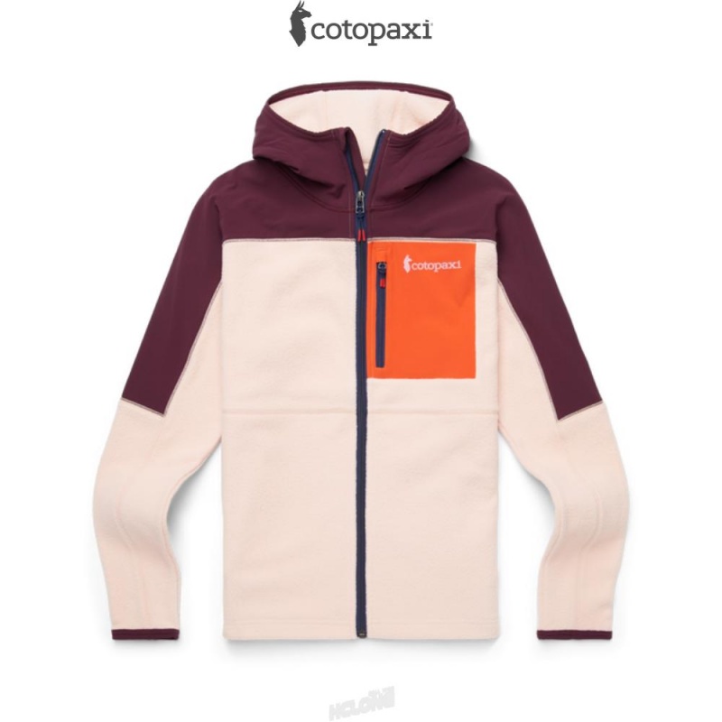 Cotopaxi Abrazo Hooded Full-Zip Fleece Jacket Wine/Rosewood | YK89-M9-XX