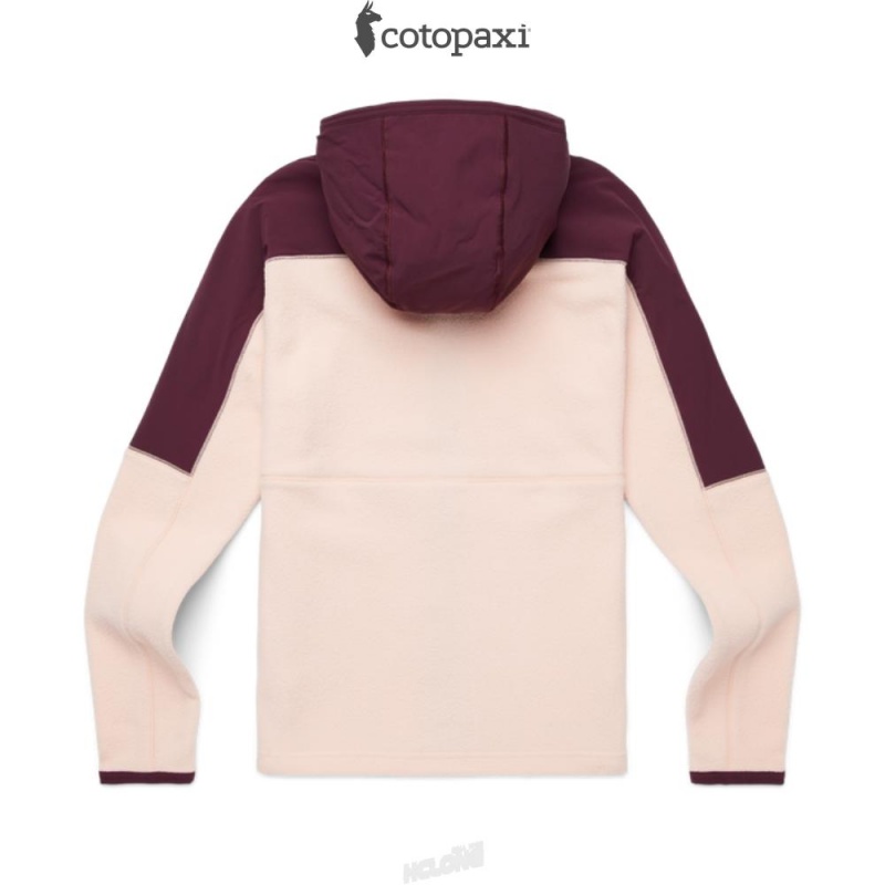 Cotopaxi Abrazo Hooded Full-Zip Fleece Jacket Wine/Rosewood | YK89-M9-XX