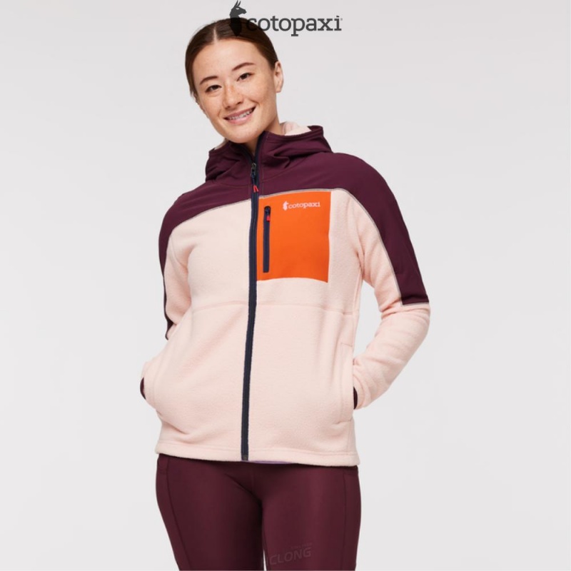 Cotopaxi Abrazo Hooded Full-Zip Fleece Jacket Wine/Rosewood | YK89-M9-XX