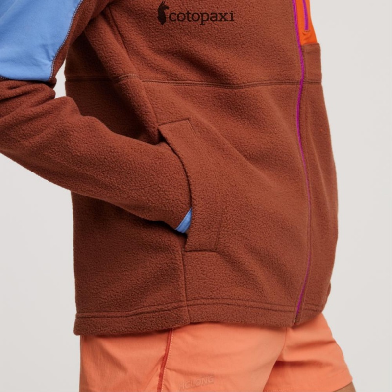 Cotopaxi Abrazo Hooded Full-Zip Fleece Jacket Poolside/Acorn | KL82-I2-UE