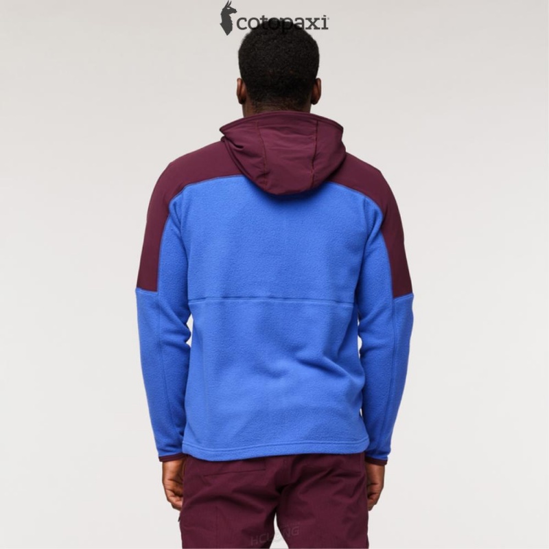 Cotopaxi Abrazo Hooded Full-Zip Fleece Jacket Wine/Blue Violet | EE74-N6-SI