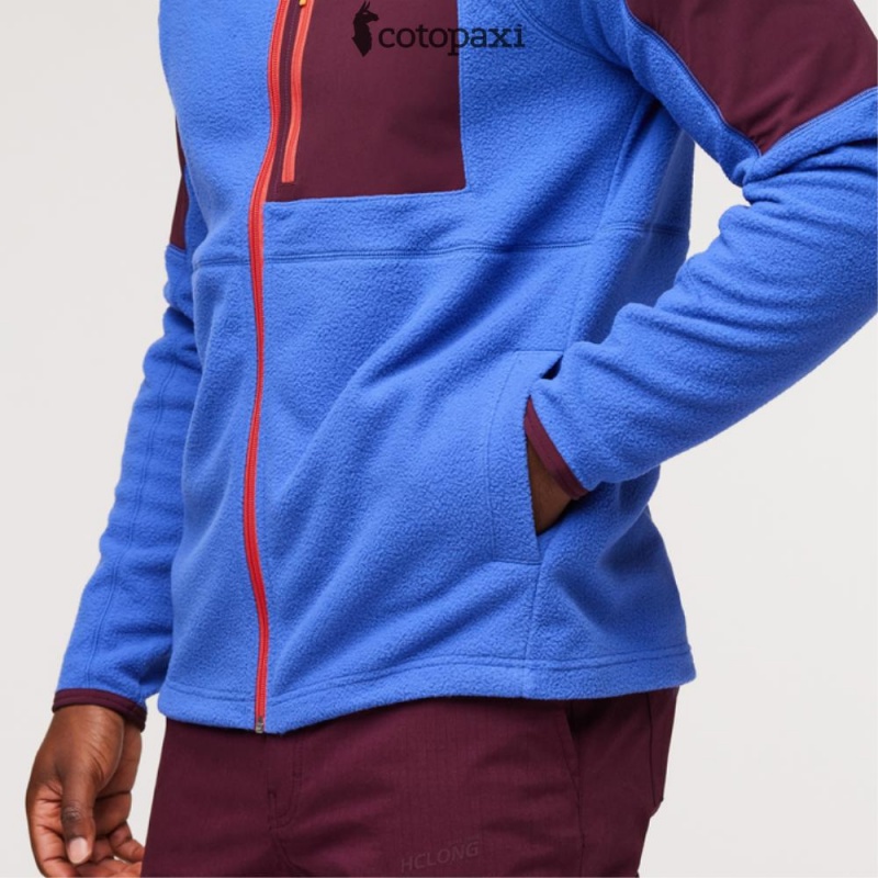 Cotopaxi Abrazo Hooded Full-Zip Fleece Jacket Wine/Blue Violet | EE74-N6-SI