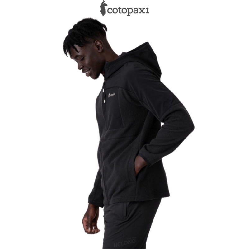 Cotopaxi Abrazo Hooded Full-Zip Fleece Jacket Black | BV24-B1-SZ