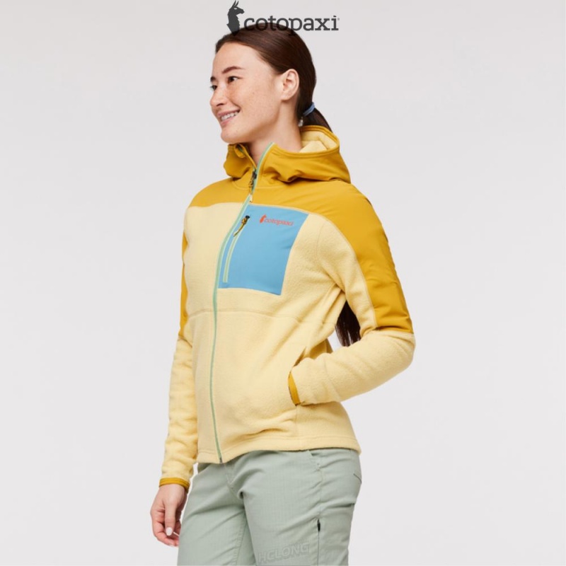 Cotopaxi Abrazo Hooded Full-Zip Fleece Jacket Amber/Wheat | ZE54-Y0-SI