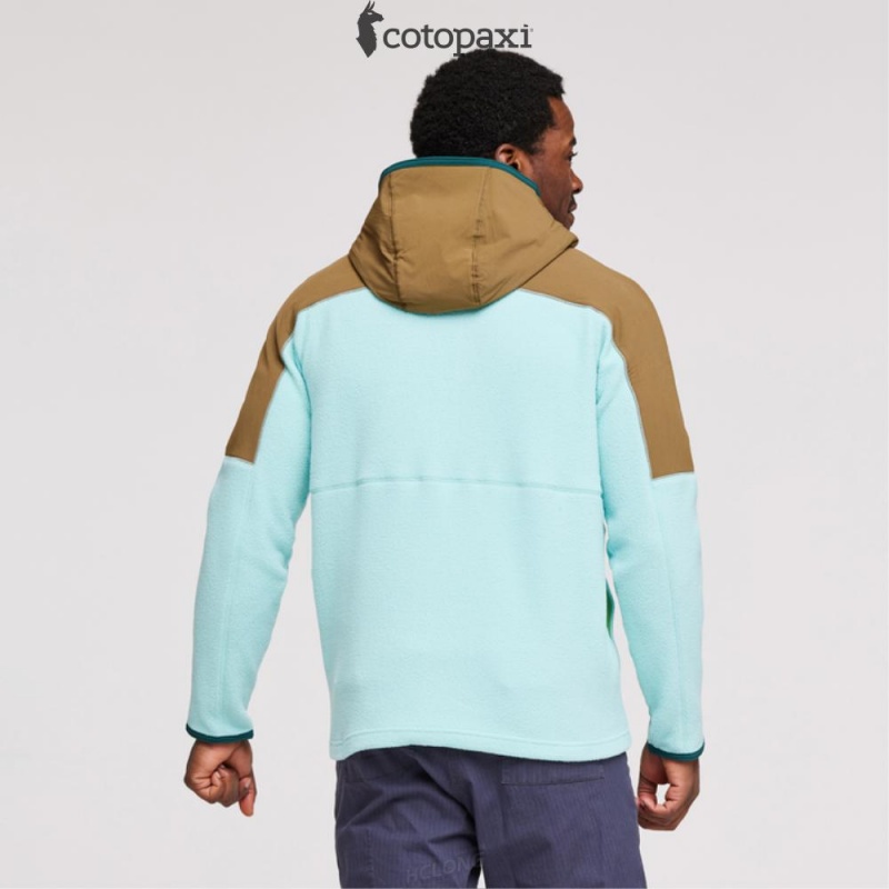 Cotopaxi Abrazo Hooded Full-Zip Fleece Jacket Oak/Sea Glass | IJ18-J2-FR