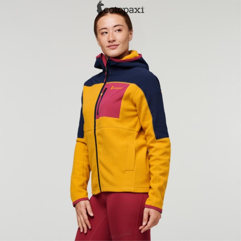 Cotopaxi Abrazo Hooded Full-Zip Fleece Jacket Maritime/Amber | DV23-C4-XW