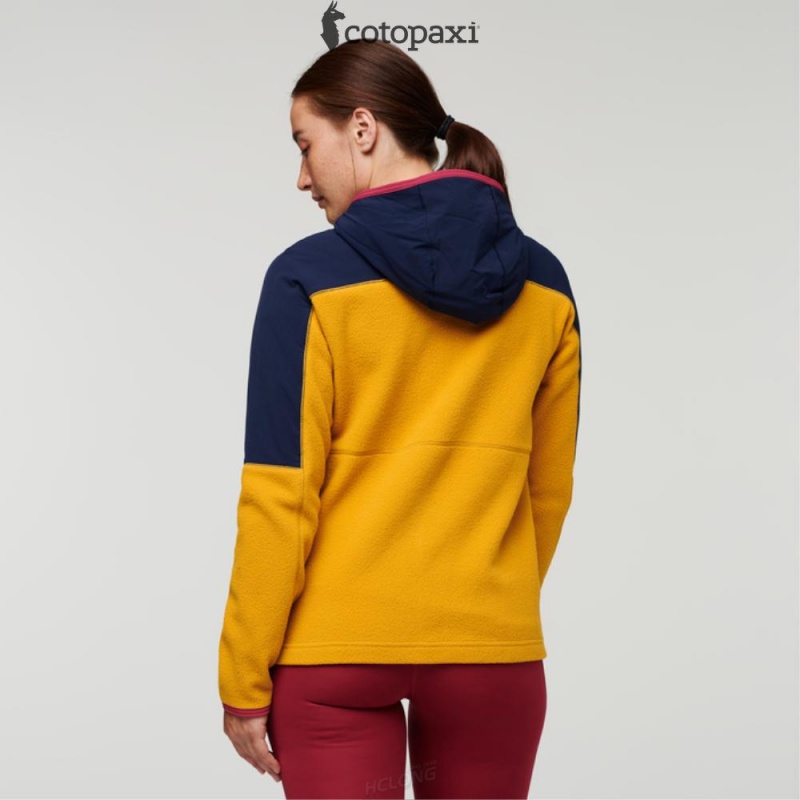 Cotopaxi Abrazo Hooded Full-Zip Fleece Jacket Maritime/Amber | DV23-C4-XW