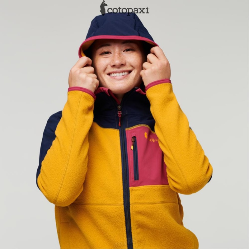 Cotopaxi Abrazo Hooded Full-Zip Fleece Jacket Maritime/Amber | DV23-C4-XW