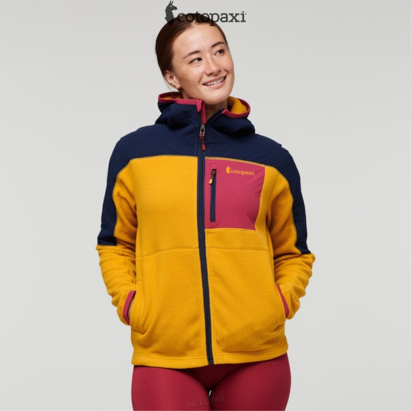 Cotopaxi Abrazo Hooded Full-Zip Fleece Jacket Maritime/Amber | DV23-C4-XW