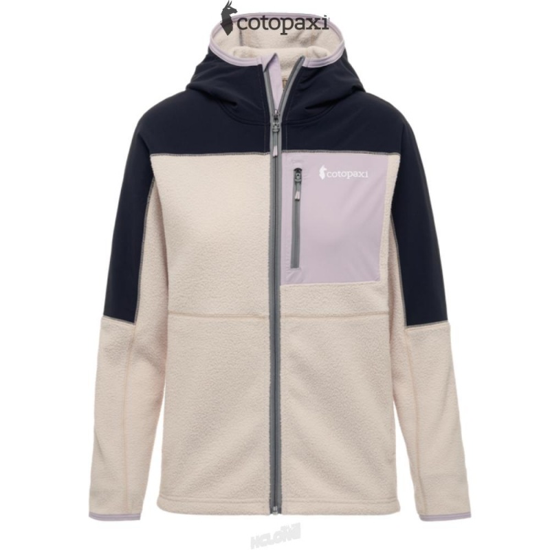 Cotopaxi Abrazo Hooded Full-Zip Fleece Jacket Black/Cream | GC93-C5-BI