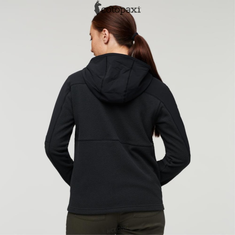 Cotopaxi Abrazo Hooded Full-Zip Fleece Jacket Black | RT88-V0-WG