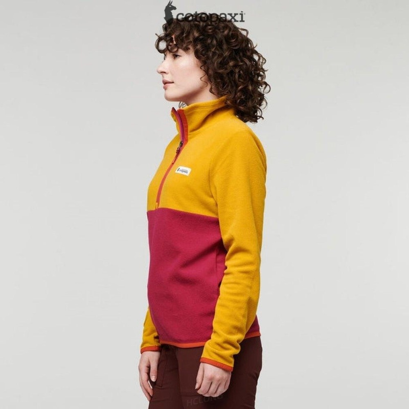 Cotopaxi Amado Fleece Pullover Amber/Raspberry | PE13-T3-MC