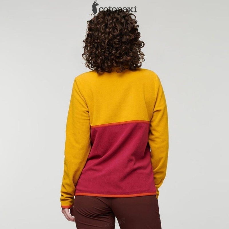 Cotopaxi Amado Fleece Pullover Amber/Raspberry | PE13-T3-MC