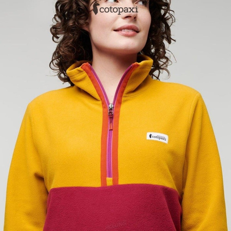 Cotopaxi Amado Fleece Pullover Amber/Raspberry | PE13-T3-MC