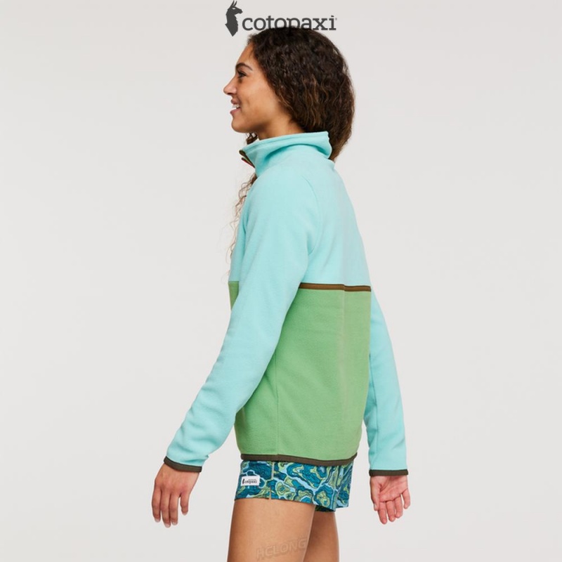 Cotopaxi Amado Fleece Pullover Sea Glass/Kelp | IN39-F7-ZC