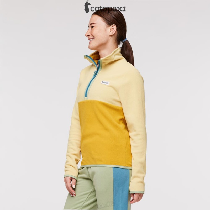 Cotopaxi Amado Fleece Pullover Wheat/Amber | HY80-Z6-BB