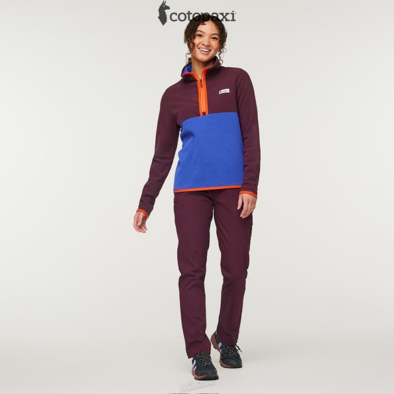 Cotopaxi Amado Fleece Pullover Wine/Blue Violet | CH40-N9-MU