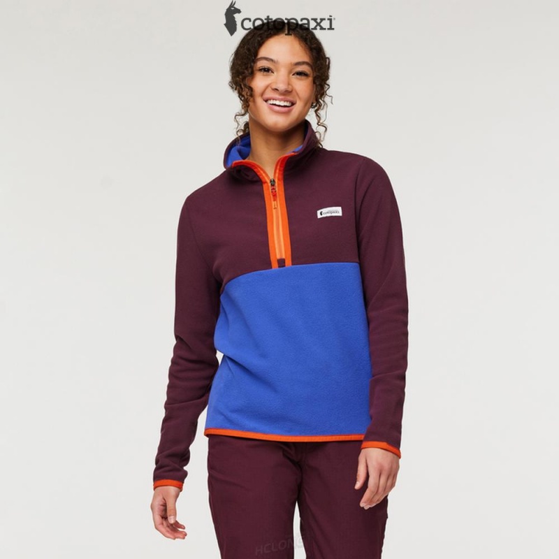 Cotopaxi Amado Fleece Pullover Wine/Blue Violet | CH40-N9-MU