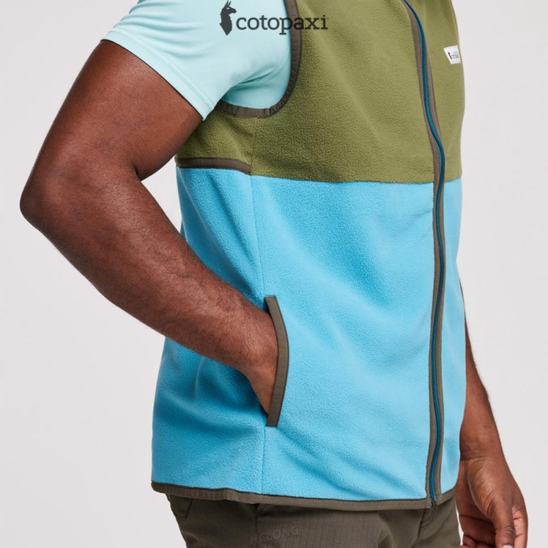 Cotopaxi Amado Fleece Vest Pine/Poolside | BP79-T0-KF