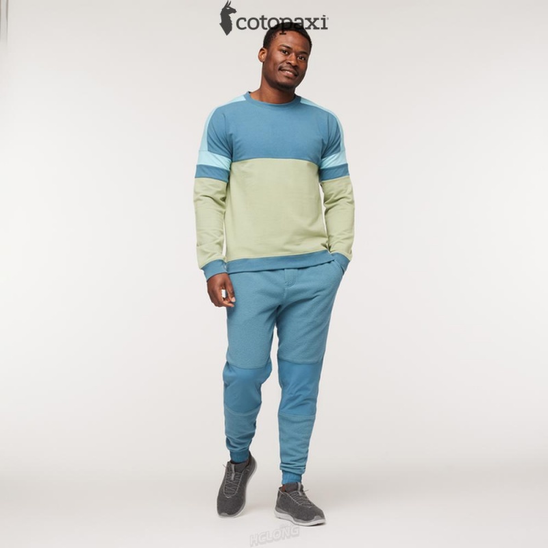 Cotopaxi Bandera Sweatshirt Blue Spruce/Aspen | JH58-J8-ZH