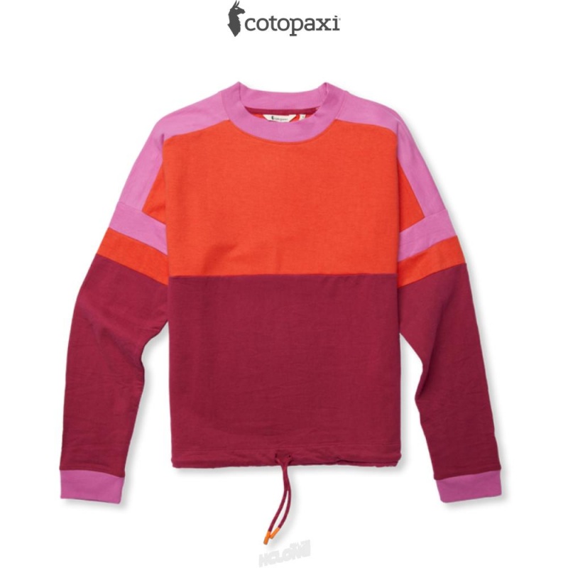 Cotopaxi Bandera Sweatshirt Canyon/Raspberry | OD86-O8-AP