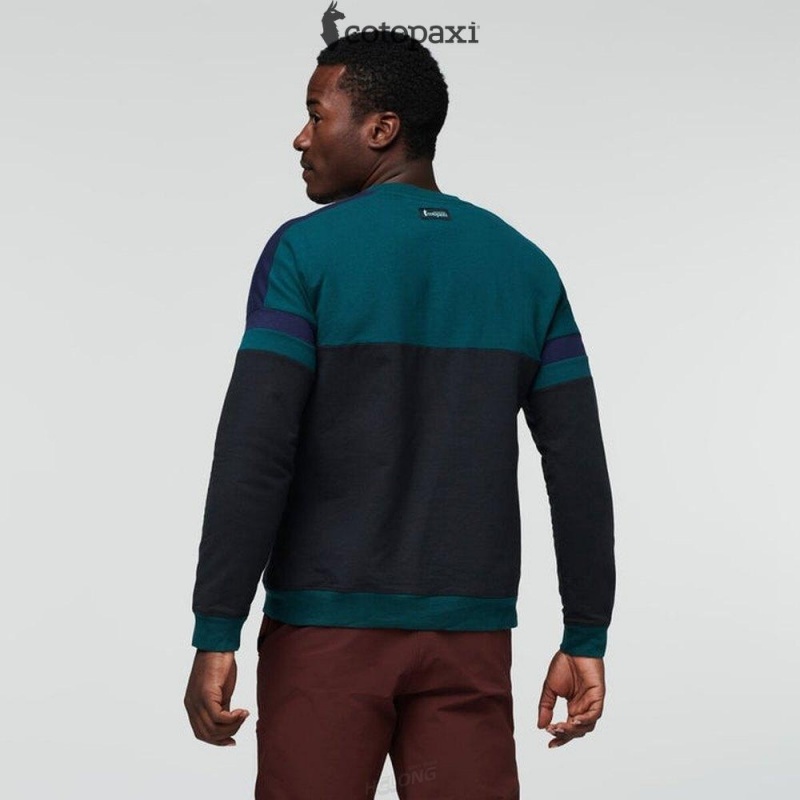 Cotopaxi Bandera Sweatshirt Deep Ocean/Black | MN85-O6-EQ