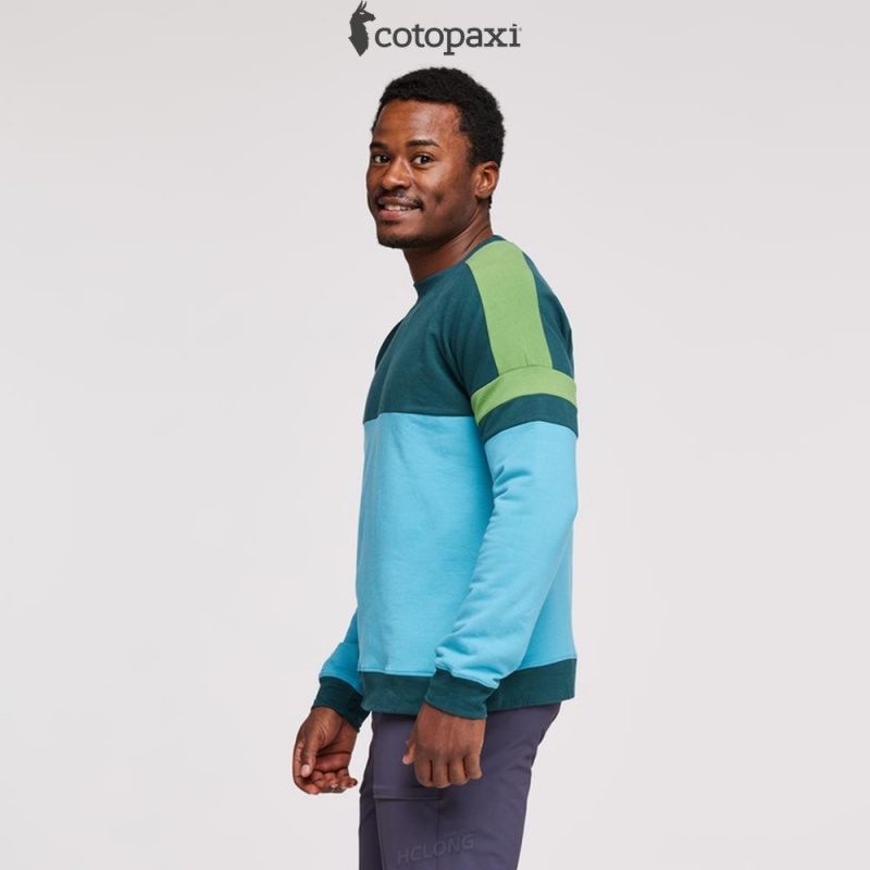 Cotopaxi Bandera Sweatshirt Deep Ocean/Poolside | OI89-Z2-FX