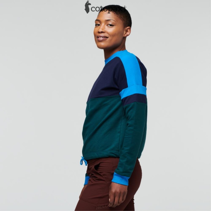 Cotopaxi Bandera Sweatshirt Maritime/Deep Ocean | HX25-I2-BO