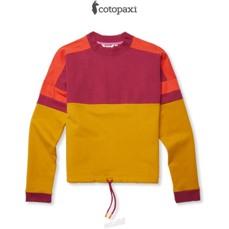 Cotopaxi Bandera Sweatshirt Raspberry/Amber | QM52-K3-IC