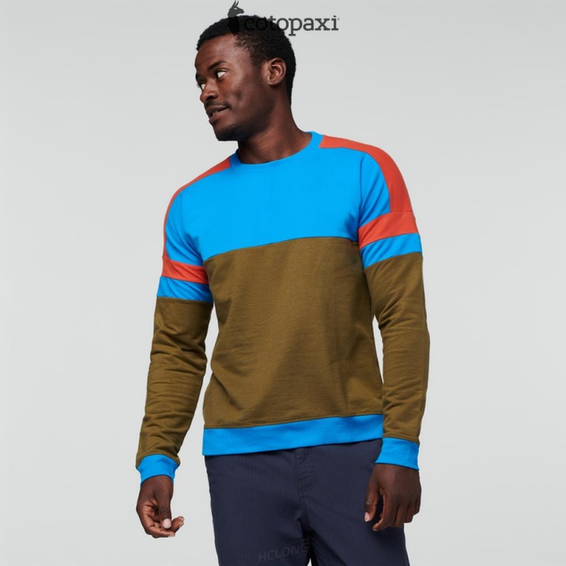 Cotopaxi Bandera Sweatshirt Saltwater/Oak | WD31-T1-VB