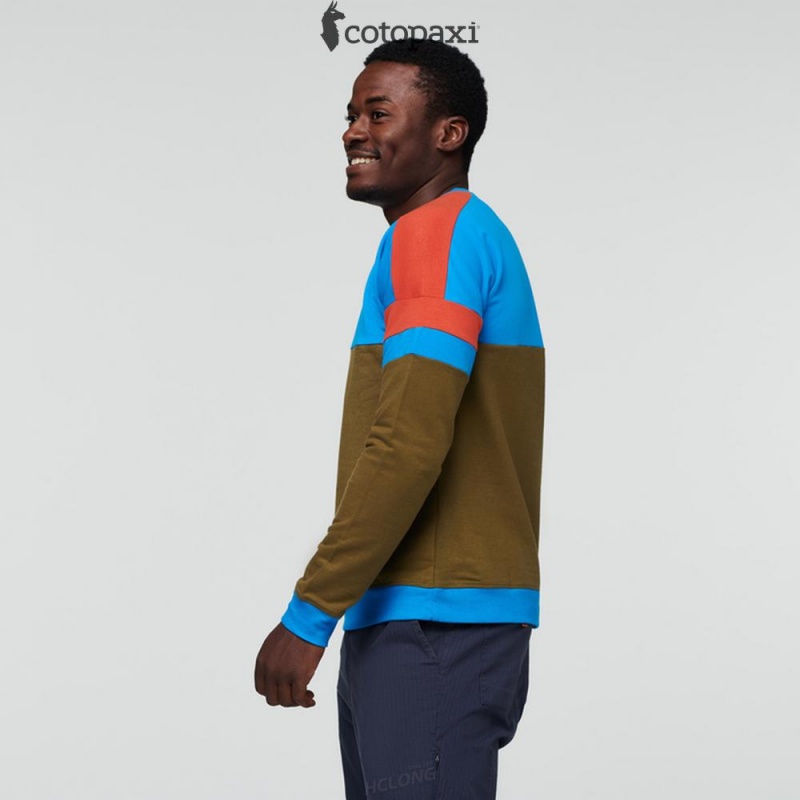 Cotopaxi Bandera Sweatshirt Saltwater/Oak | BE41-K5-UH