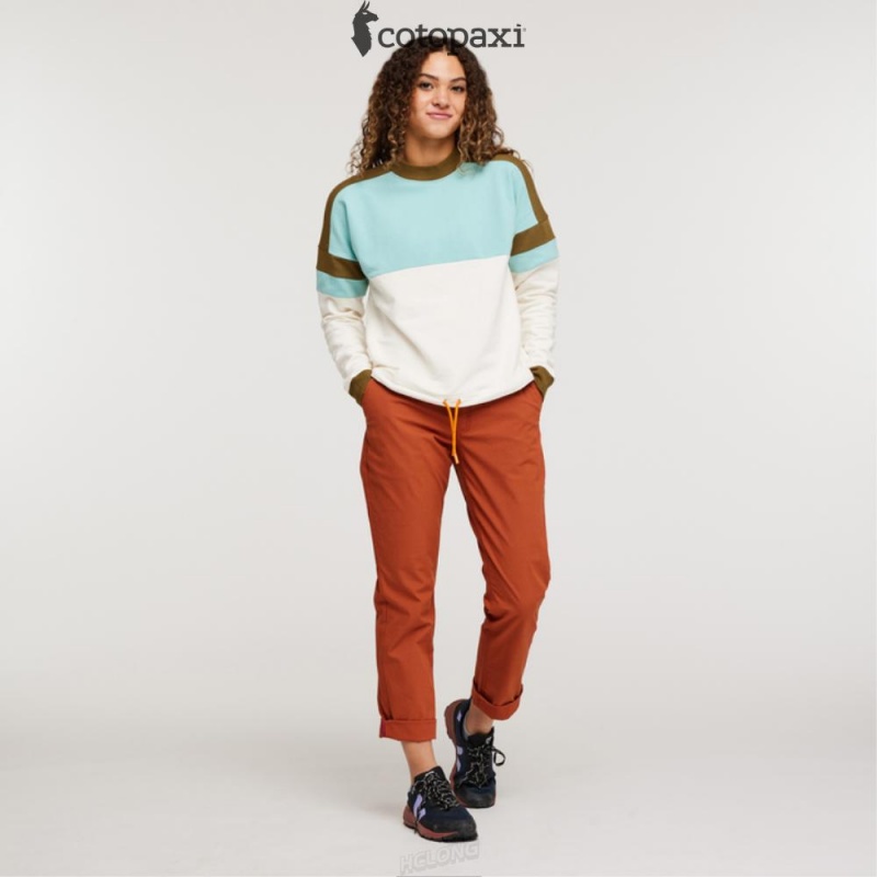 Cotopaxi Bandera Sweatshirt Sea Glass/Bone | HY91-P6-IQ