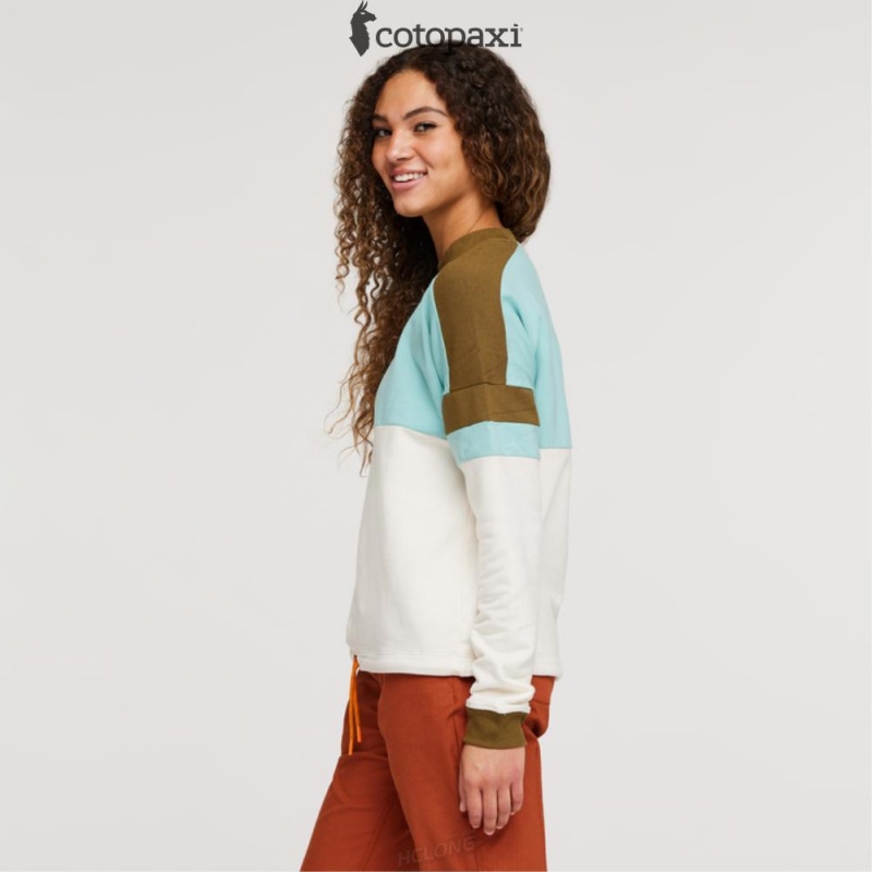 Cotopaxi Bandera Sweatshirt Sea Glass/Bone | HY91-P6-IQ