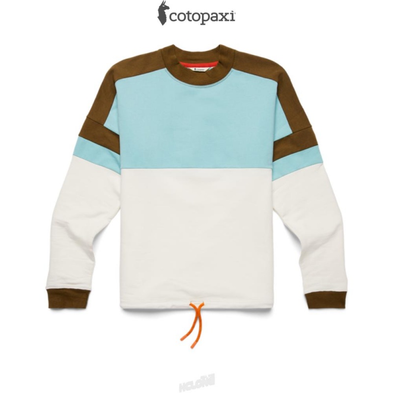 Cotopaxi Bandera Sweatshirt Sea Glass/Bone | HY91-P6-IQ