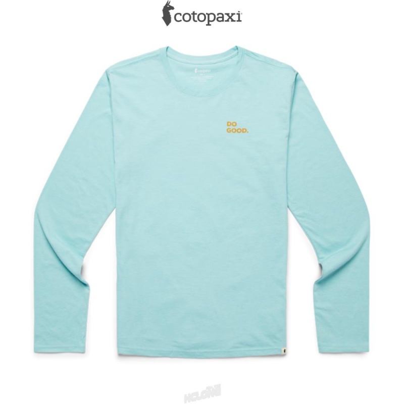 Cotopaxi Cactus Life Long-Sleeve T-Shirt Sea Glass | ZN02-U9-UT