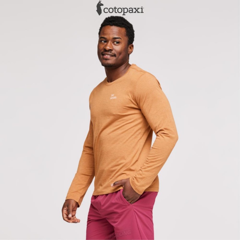 Cotopaxi Cactus Life Long-Sleeve T-Shirt Saddle | DZ14-L0-VV