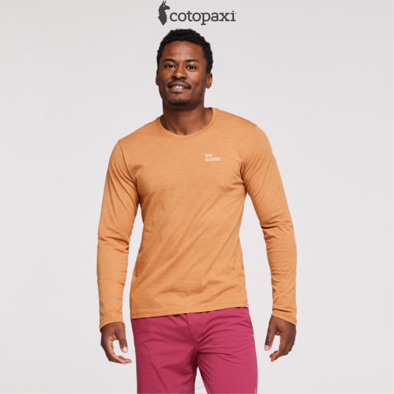 Cotopaxi Cactus Life Long-Sleeve T-Shirt Saddle | DZ14-L0-VV