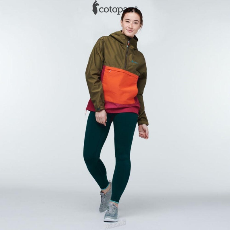 Cotopaxi Cielo Rain Anorak Kelp | KG91-U8-FJ