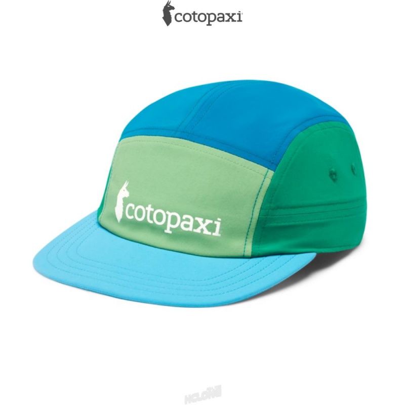 Cotopaxi Cotopaxi Tech 5-Panel Hat Kelp/Poolside | TP79-H1-YL