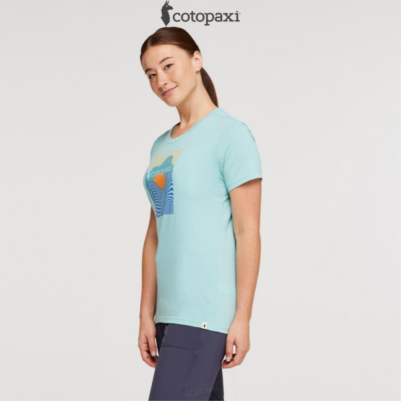 Cotopaxi Cotopaxi Vibe T-Shirt Sea Glass | QK03-N2-XZ