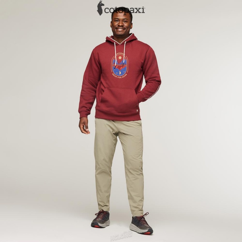 Cotopaxi Day And Night Pullover Hoodie Burgundy | KT20-T0-UI