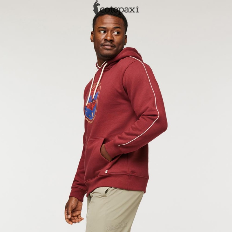 Cotopaxi Day And Night Pullover Hoodie Burgundy | KT20-T0-UI