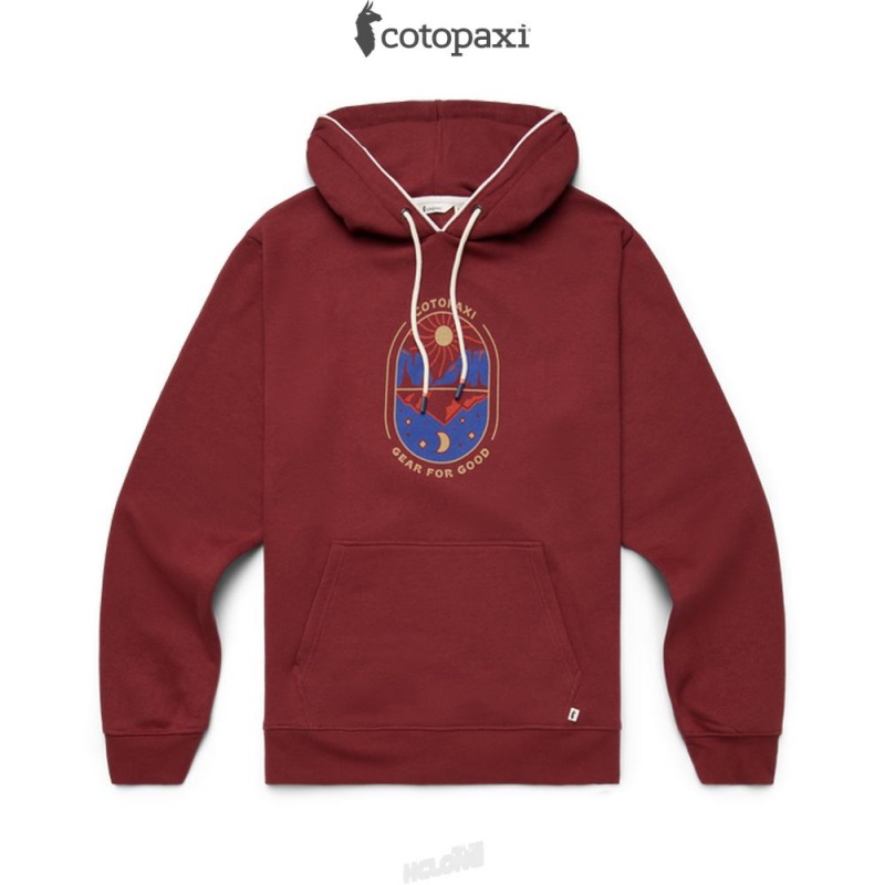 Cotopaxi Day And Night Pullover Hoodie Burgundy | KT20-T0-UI