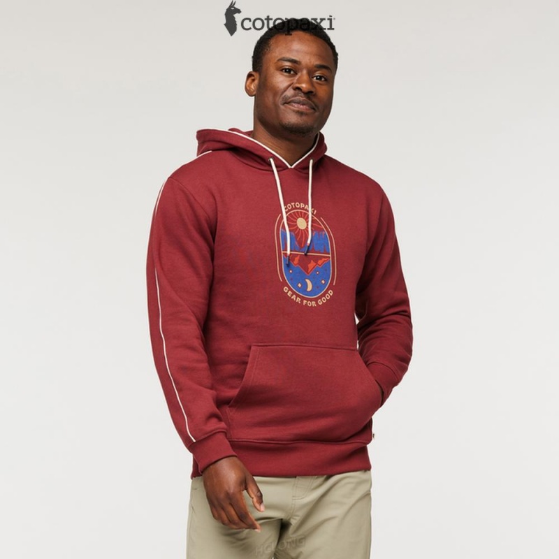 Cotopaxi Day And Night Pullover Hoodie Burgundy | KT20-T0-UI