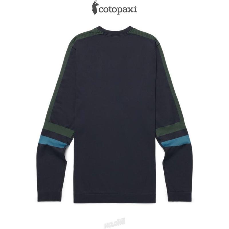 Cotopaxi Debajo Seamless Baselayer Crew Black Stripes | UM54-Q7-VN