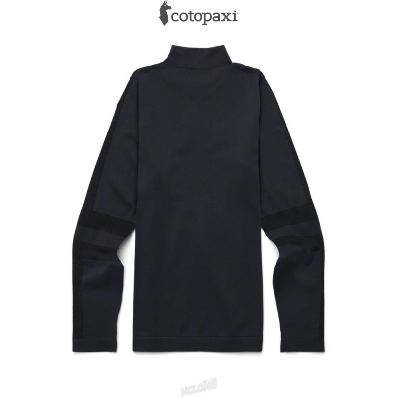 Cotopaxi Debajo Seamless Baselayer Quarter-Zip Cotopaxi Black | PG54-A2-TS